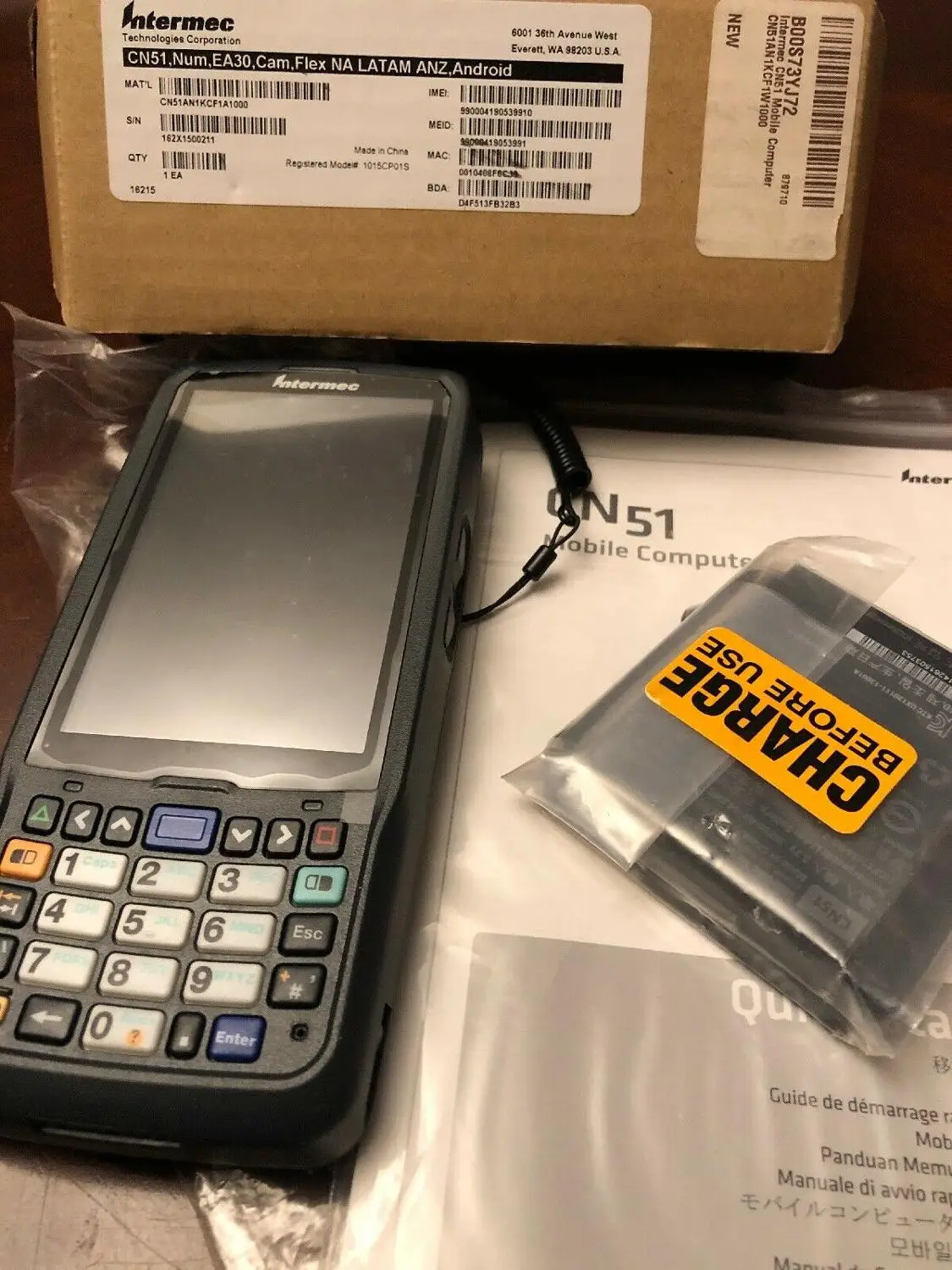 Мобильный компьютер CN51 для Intermec CN51AN1KCF1A1000 EA30 Android 4 1 UMTS & CDMA новинка | Компьютеры и