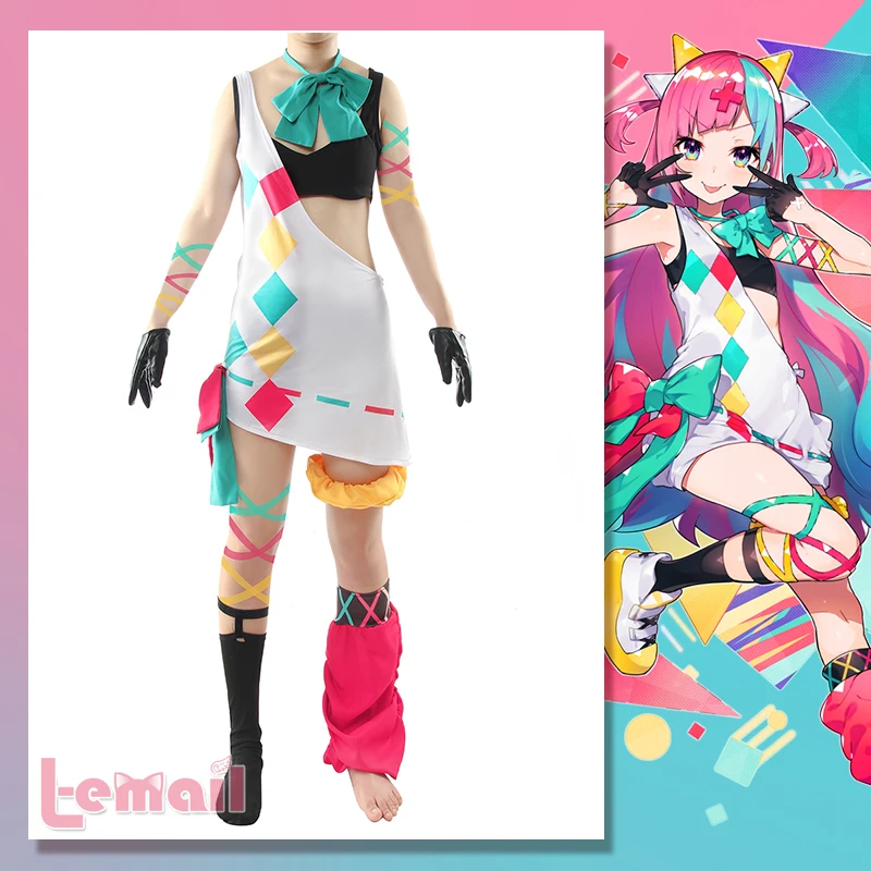 Japan Anime YouTuber Vtuber PPH Pinky Pop Hepburn Cosplay Costume Fashion Women Rainbow Suit Girl Party Full Set Halloween
Japan Anime YouTuber Vtuber PPH Pinky Pop Hepburn Cosplay Costume Fashion Women Rainbow Suit Girl Party Full Set Halloween