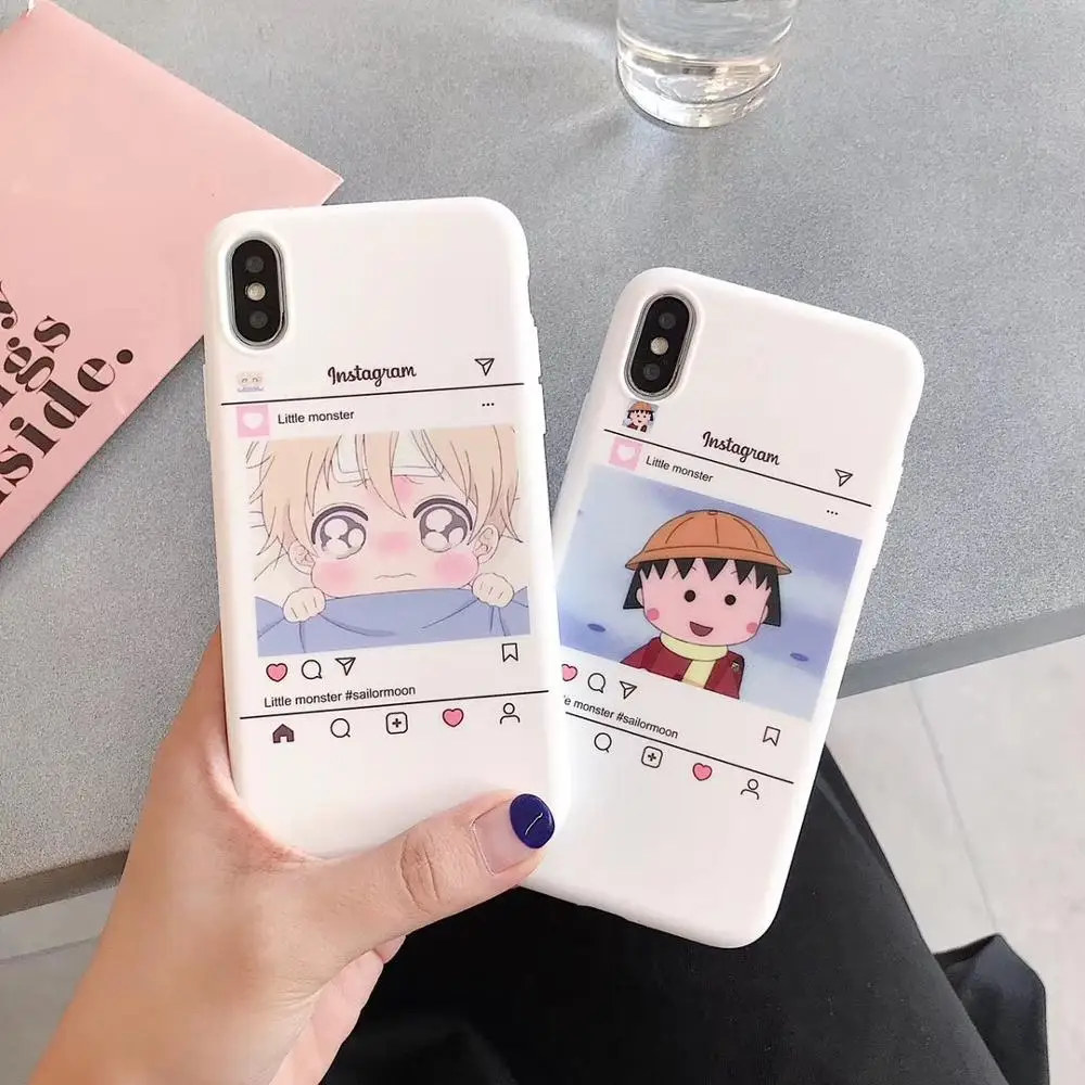 Instagram Cute Chibi Maruko little boy dinosaur silicon Phone Case For iPhone 8 7 6 Plus X XR XS Max Lovely girl pattern Cover
Instagram Cute Chibi Maruko little boy dinosaur silicon Phone Case For iPhone 8 7 6 Plus X XR XS Max Lovely girl pattern Cover