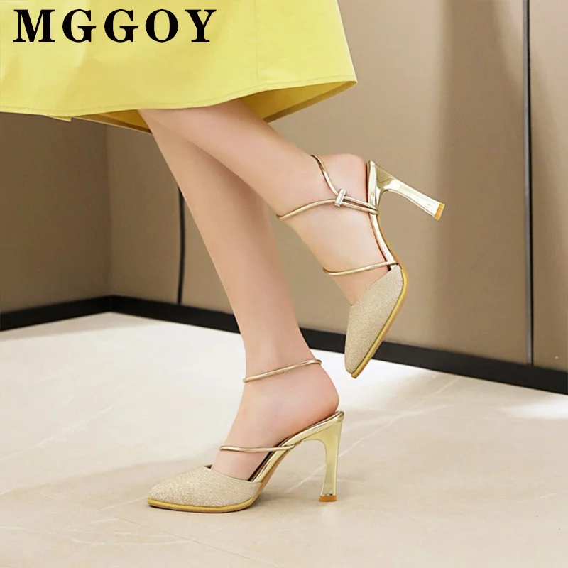 Pointed Toe Gold Women Plus Size Shoes High Heels Sandals Ankle Strap Sequins Heeled Sandals Red Square Heel Summer Shoes Woman
Pointed Toe Gold Women Plus Size Shoes High Heels Sandals Ankle Strap Sequins Heeled Sandals Red Square Heel Summer Shoes Woman