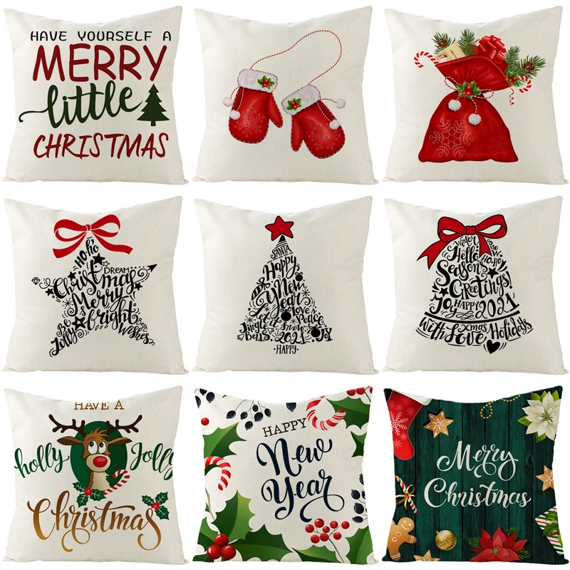 Linen Cushion Cover Christmas Decorations for Home Pillow Covers Decorative Pillowcase 45*45 in Car Personalized Gift Nordic
Linen Cushion Cover Christmas Decorations for Home Pillow Covers Decorative Pillowcase 45*45 in Car Personalized Gift Nordic