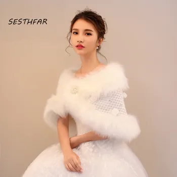 Women Wedding Shawl New Faux Fur Crystal Wedding Wrap Bridal Cape Bridal Wrap Shrug Stole Cape PJ038
Women Wedding Shawl New Faux Fur Crystal Wedding Wrap Bridal Cape Bridal Wrap Shrug Stole Cape PJ038