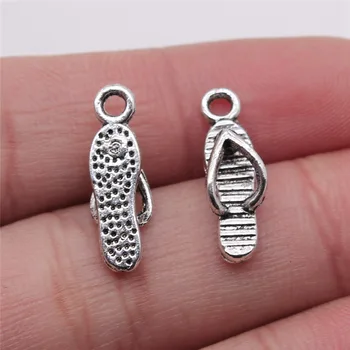 Wholesale Jewelry Lots Antique Silver Color 6x19mm Flip Flop Bracelet Charms Crafts Accessories 200 Pieces
Wholesale Jewelry Lots Antique Silver Color 6x19mm Flip Flop Bracelet Charms Crafts Accessories 200 Pieces