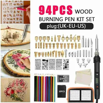 110V/220V 60W Electric Soldering Iron Carving Pyrography Tool Wood Burning Embossing Soldering Pen Set Temperature Adjustable
110V/220V 60W Electric Soldering Iron Carving Pyrography Tool Wood Burning Embossing Soldering Pen Set Temperature Adjustable
