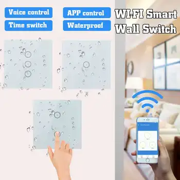 Wifi Smart Light Switch EU Voice Control Glass Screen Touch Panel Voice Control Wireless Wall Switch Work with Google Home
Wifi Smart Light Switch EU Voice Control Glass Screen Touch Panel Voice Control Wireless Wall Switch Work with Google Home