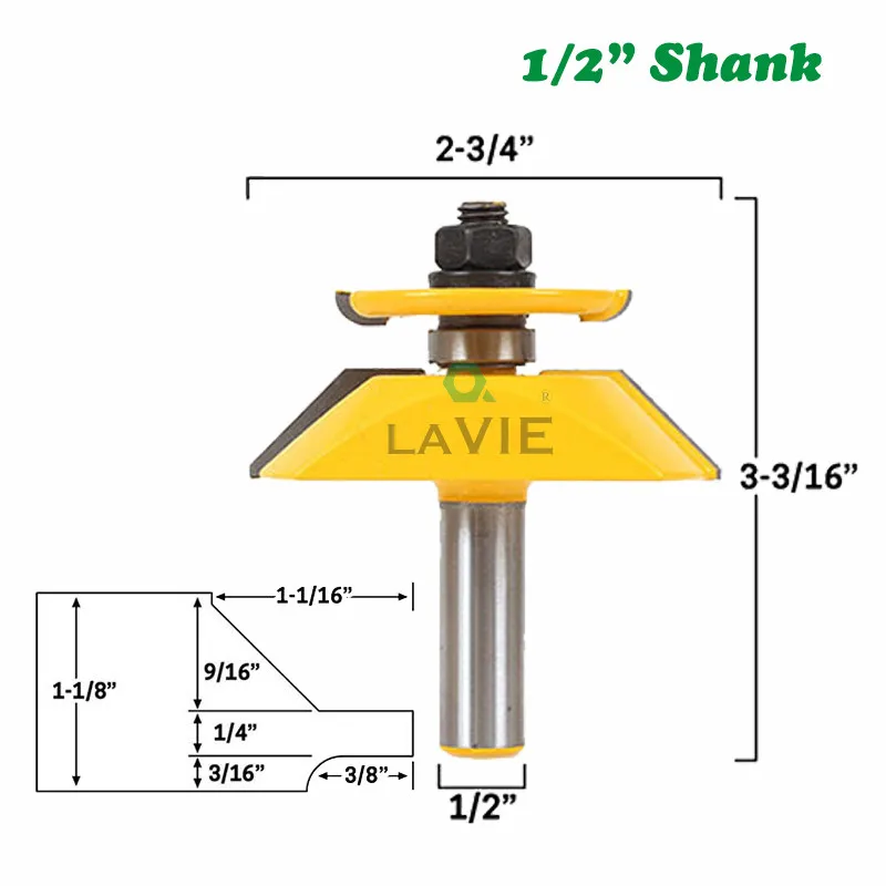12mm 1/2" Shank Milling Cutter Woodwork Raised Panel Router Bit Backcutter Chamfer Ogee Woodworking Cutter Tenon Knife MC03106
12mm 1/2" Shank Milling Cutter Woodwork Raised Panel Router Bit Backcutter Chamfer Ogee Woodworking Cutter Tenon Knife MC03106