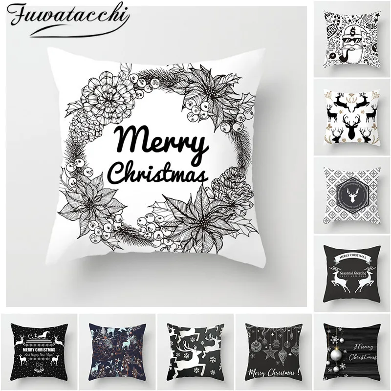 Fuwatacchi Black And White Christmas Cushion Cover Cartoon Deer Star Printed Pillow Cover For Home Sofa Decorative Pillowcases
Fuwatacchi Black And White Christmas Cushion Cover Cartoon Deer Star Printed Pillow Cover For Home Sofa Decorative Pillowcases