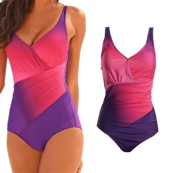 2020 European and American Swimwear Bikini rainbow gradient one piece swimwear
2020 European and American Swimwear Bikini rainbow gradient one piece swimwear