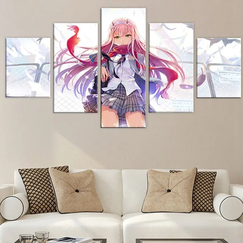 No Framed Canvas 5Pcs Darling in the FranXX Zero Two Japan Anime Wall Art Posters Pictures Home Decor For Living Room Paintings
No Framed Canvas 5Pcs Darling in the FranXX Zero Two Japan Anime Wall Art Posters Pictures Home Decor For Living Room Paintings