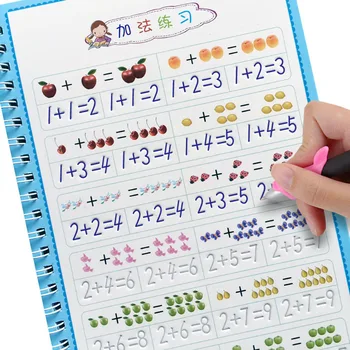 Children Educational 3D Exercise Book Reusable Copybook For Calligraphy Digital Learning Arithmetic Math Writing Books For Kids
Children Educational 3D Exercise Book Reusable Copybook For Calligraphy Digital Learning Arithmetic Math Writing Books For Kids