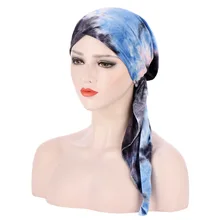 

Helisopus New Muslim Velvet Turban Headwrap for Women Pre-Tied Chemo Beanies Caps Bandana Headscarf Cancer Hijabs Accessories