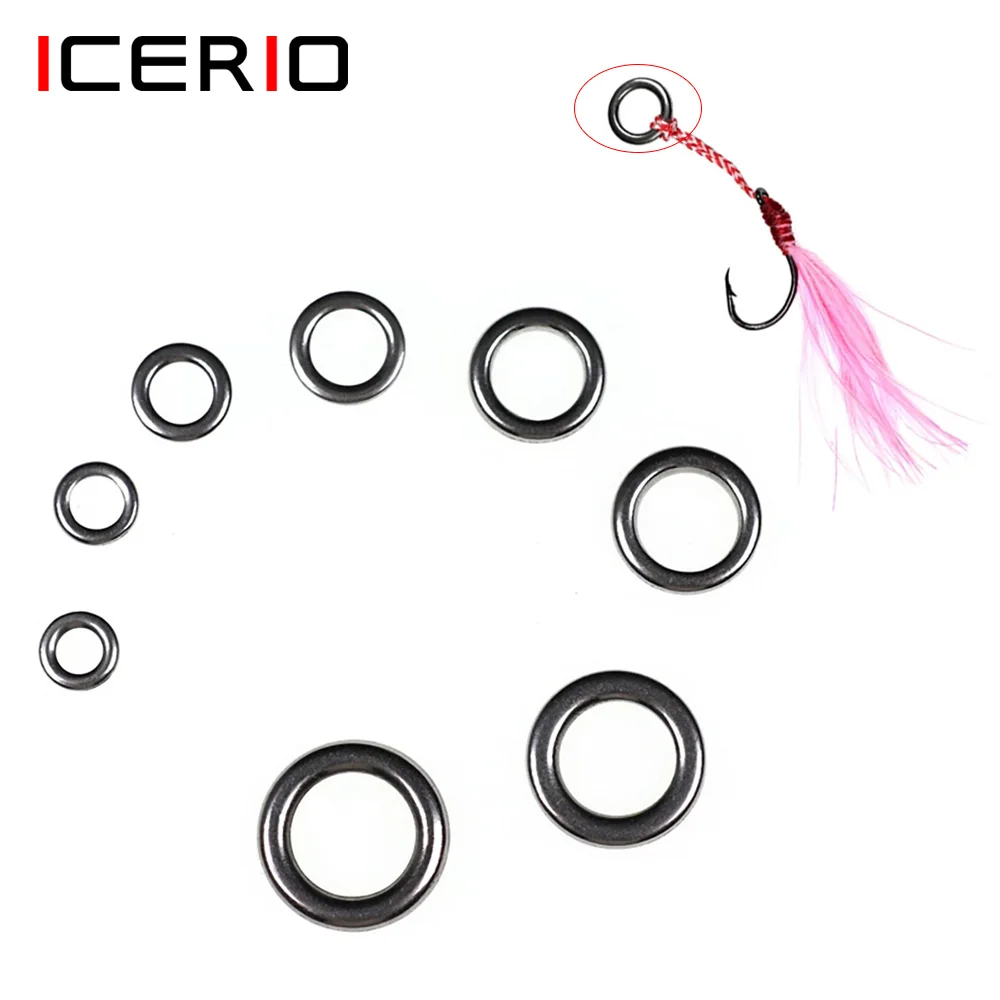 ICERIO100pcs High Strength 304 Stainless Steel Fishing Solid Ring Jigging Fishing Accessories Jig Lure Connector Salterwater 
ICERIO100pcs High Strength 304 Stainless Steel Fishing Solid Ring Jigging Fishing Accessories Jig Lure Connector Salterwater