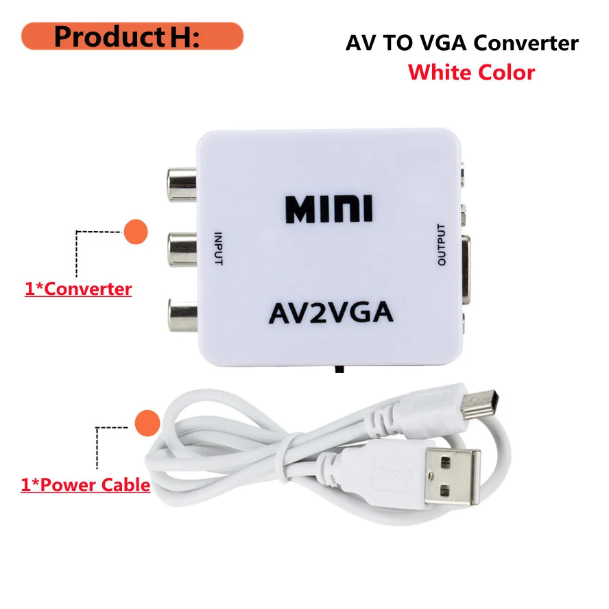 Generic Grwibeou HDMI To RCA Converter AV/CVSB L/R Video Box HD 1080P