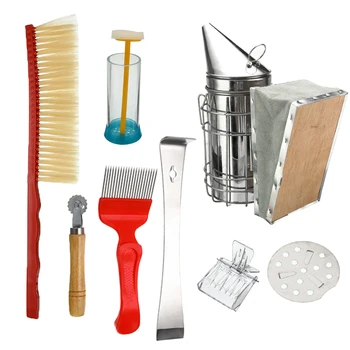 Stainless Steel Beekeeping Tool Kit Set of 8 Bee Hive Smoker Sprayer Beekeeping Accessory Beehive Equipment Tools Beekeeping
Stainless Steel Beekeeping Tool Kit Set of 8 Bee Hive Smoker Sprayer Beekeeping Accessory Beehive Equipment Tools Beekeeping
