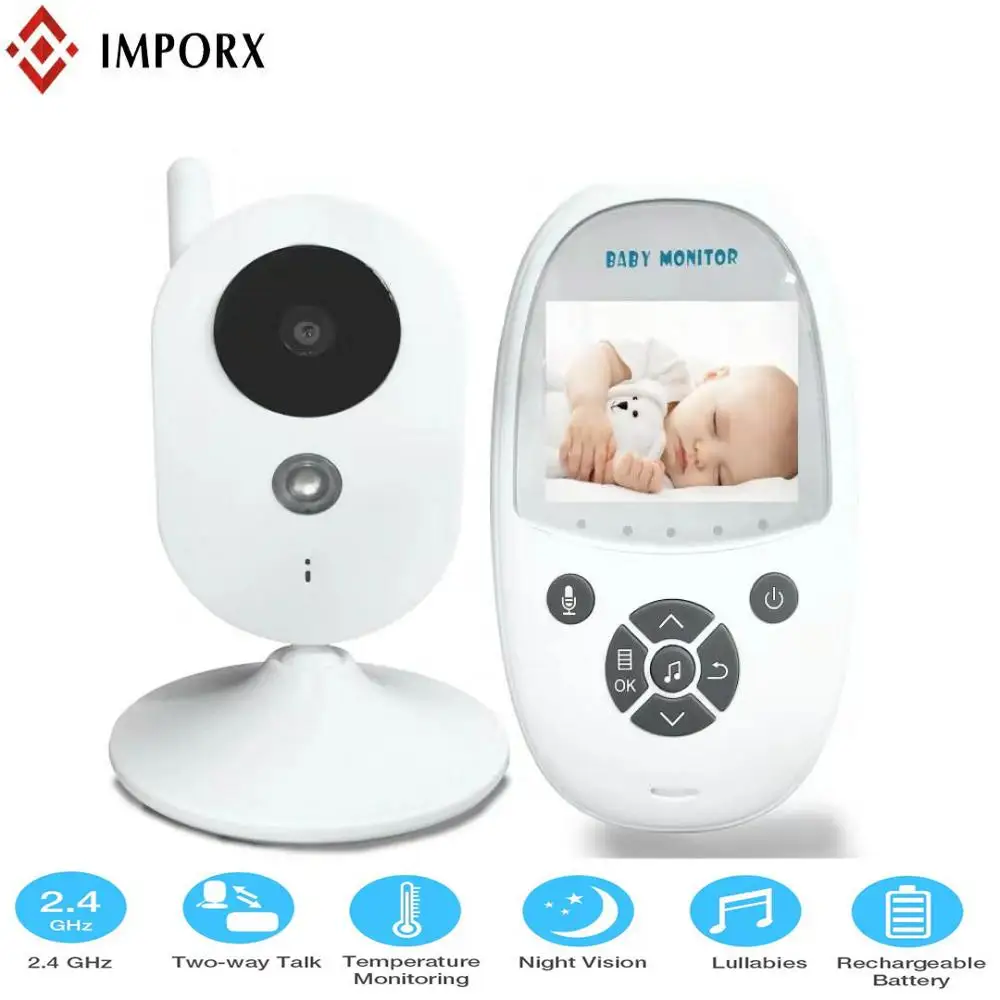 IMPORX ZR302 Video Baby Monitor Camera 2.4-Inch LCD Two-Way Talk Lullaby Night vision Surveillance Security Camera Babysitter
IMPORX ZR302 Video Baby Monitor Camera 2.4-Inch LCD Two-Way Talk Lullaby Night vision Surveillance Security Camera Babysitter