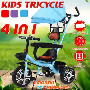 4 In 1 Infant Tricycle Folding Rotating Seat Baby Stroller 3 Wheel Pedal Bicycle Kids Bikes Three Wheel Stroller Baby Trolley 6M 
4 In 1 Infant Tricycle Folding Rotating Seat Baby Stroller 3 Wheel Pedal Bicycle Kids Bikes Three Wheel Stroller Baby Trolley 6M