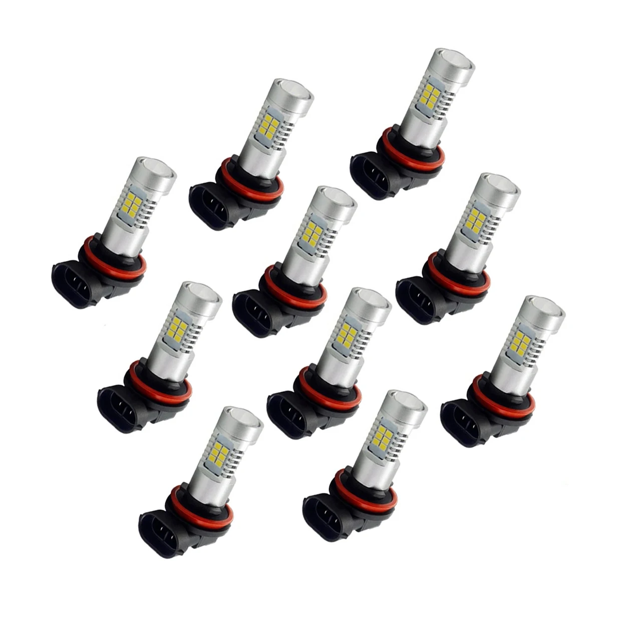 

10 Pcs/Lot H8 H11 HB4 9006 LED Bulbs Auto Anti Fog Lamps 6W 12V Driving Running Light Front Foglamp 6000K White