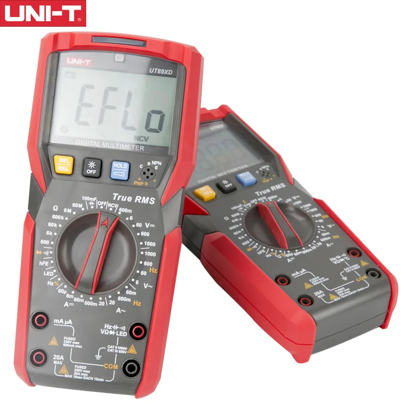 UNI-T UT89X UT89XD true RMS Digital multimeter 20A high current digital multimeter NCV/capacitor/triode/temperature/LED test
UNI-T UT89X UT89XD true RMS Digital multimeter 20A high current digital multimeter NCV/capacitor/triode/temperature/LED test