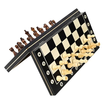 High Quality Wooden Folding Magnetic Chess Set Solid Wood Chessboard Magnetic Pieces Entertainment Parent-child Gift Board Games 
High Quality Wooden Folding Magnetic Chess Set Solid Wood Chessboard Magnetic Pieces Entertainment Parent-child Gift Board Games