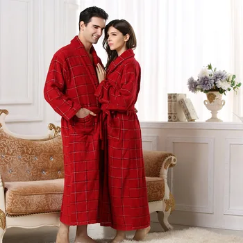 Winter Thick Plaid Toweling Females Casual Home Bathrobe Splicing New Fashion Lovers Robes Family Pack ночная сорочка женская
Winter Thick Plaid Toweling Females Casual Home Bathrobe Splicing New Fashion Lovers Robes Family Pack ночная сорочка женская