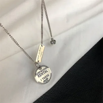 POFUNUO 925 Sterling Silver Vintage Distressed Letter Tags Pendant Necklace Women Fashion Sweater Chain Chokers Niche Neckalces 
POFUNUO 925 Sterling Silver Vintage Distressed Letter Tags Pendant Necklace Women Fashion Sweater Chain Chokers Niche Neckalces