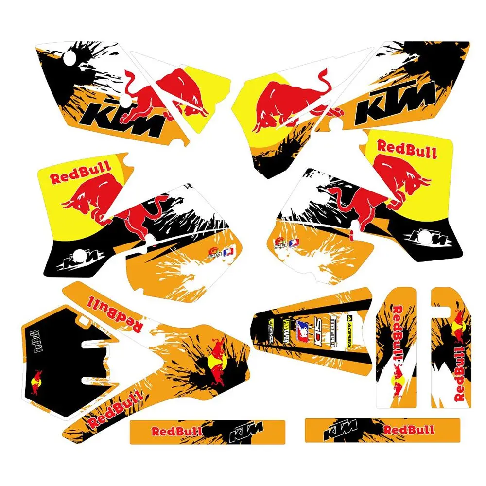 New Bull Full Graphics Decals Stickers Custom Number Name 3M Bright Matte Stickers Waterproof For KTM EXC Series 2004
New Bull Full Graphics Decals Stickers Custom Number Name 3M Bright Matte Stickers Waterproof For KTM EXC Series 2004