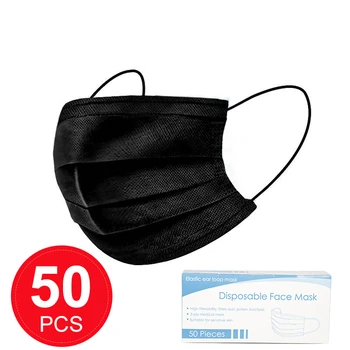 50Pcs Disposable Mask PM2.5 Disposable Mask Nonwoven Elastic Earloop Black Masks Activated Carbon Protection Mask
50Pcs Disposable Mask PM2.5 Disposable Mask Nonwoven Elastic Earloop Black Masks Activated Carbon Protection Mask