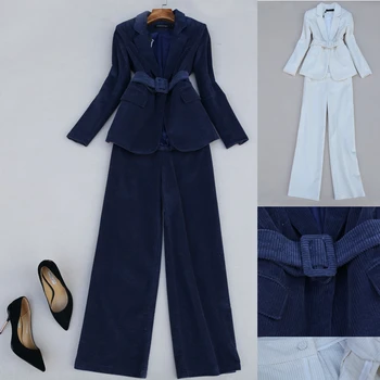 2 piece set women Spring new fashion temperament suit retro corduroy suit high waist wide leg pants elegant two-piece suit
2 piece set women Spring new fashion temperament suit retro corduroy suit high waist wide leg pants elegant two-piece suit