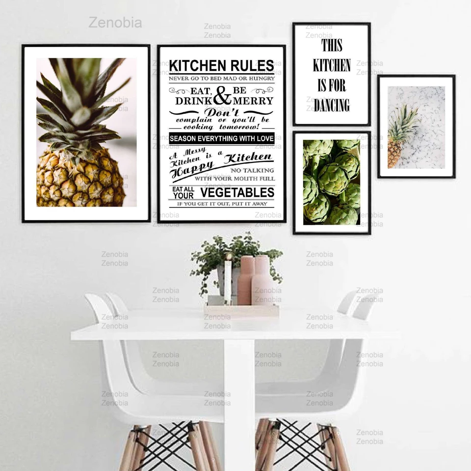 Kitchen Rules Canvas Painting Quote Wall Art Modular Posters and Prints Pineapple Vegetable Picture Kitchen Shop Home Decoration
Kitchen Rules Canvas Painting Quote Wall Art Modular Posters and Prints Pineapple Vegetable Picture Kitchen Shop Home Decoration