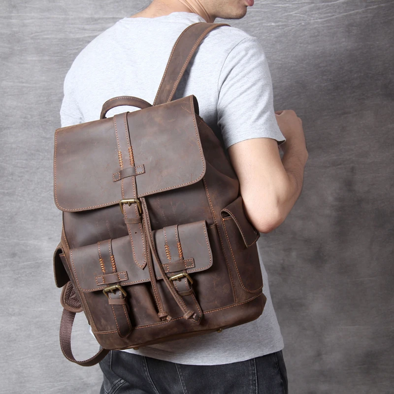 2019 Men's Genuine Leather Backpack for Large Capacity Classic Handmade Backpack Designer Vintage High Quality Cowhide Daypack
2019 Men's Genuine Leather Backpack for Large Capacity Classic Handmade Backpack Designer Vintage High Quality Cowhide Daypack