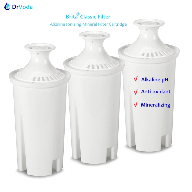 3 штуки в упаковке Brita Classic фильтр щелочной ионизатор Сменный картридж pH Alkalizer для
