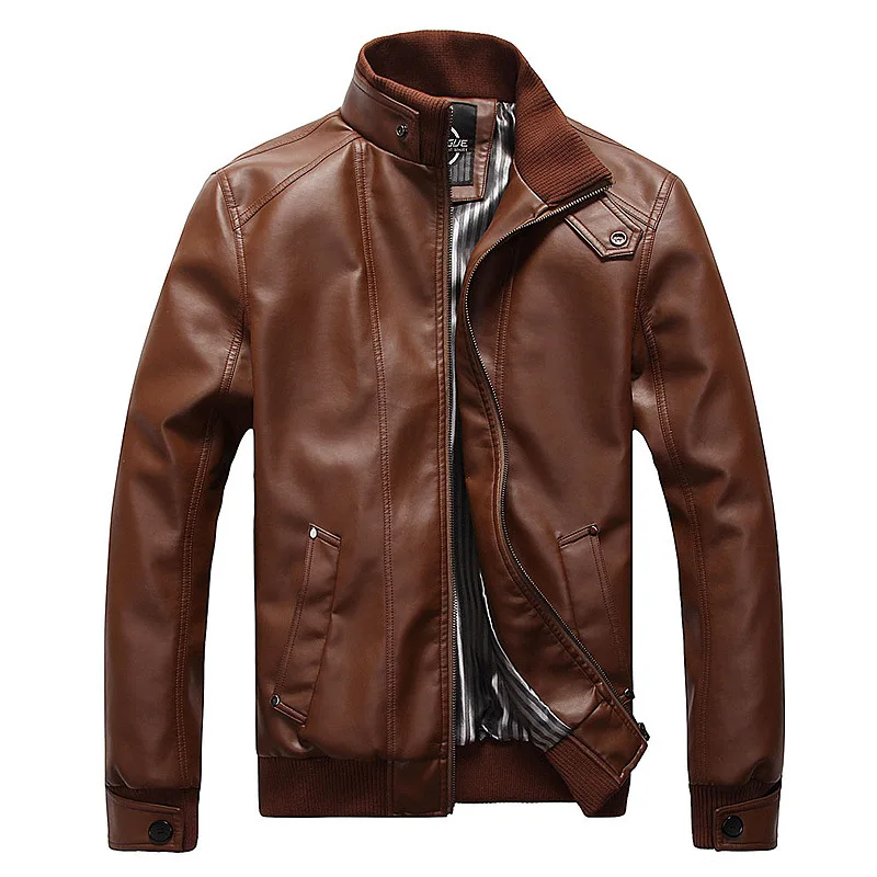 2020 Winter Business Leather Jacket Men's Stand Collar Solid Color High Quality PU Leather Jacket Men's Casual Jacket Size 5XL
2020 Winter Business Leather Jacket Men's Stand Collar Solid Color High Quality PU Leather Jacket Men's Casual Jacket Size 5XL