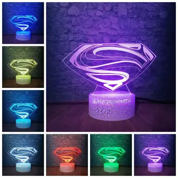 3D LED DC Superman Logo Symbol Lights Modeling lamp 7 Color Change Illusion Desk Night Light Room Decor Child Fans Gift Kids Toy
3D LED DC Superman Logo Symbol Lights Modeling lamp 7 Color Change Illusion Desk Night Light Room Decor Child Fans Gift Kids Toy