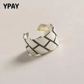 YPAY 100% Real 925 Sterling Silver Adjustable Rings for Women Geometric Personality Anillos Mujer Fine Jewelry Drop Ship YMR760
YPAY 100% Real 925 Sterling Silver Adjustable Rings for Women Geometric Personality Anillos Mujer Fine Jewelry Drop Ship YMR760