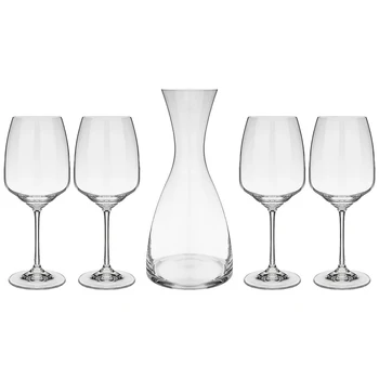 Decanter Set and 4 Wine Glasses Giselle 1200/455 ml Height 28/22 cm Kitchen supplies
Decanter Set and 4 Wine Glasses Giselle 1200/455 ml Height 28/22 cm Kitchen supplies