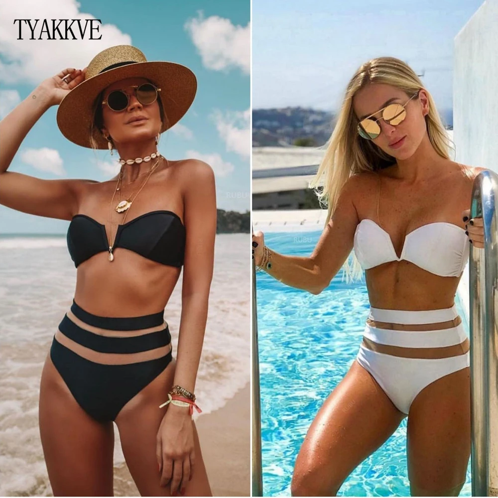 2019 High Waist Swimwear Women Bikini Sexy Hollow Out String Biquini Mesh Bathing Suit Female Offer Shoulder Swimsuit Beach Wear
2019 High Waist Swimwear Women Bikini Sexy Hollow Out String Biquini Mesh Bathing Suit Female Offer Shoulder Swimsuit Beach Wear