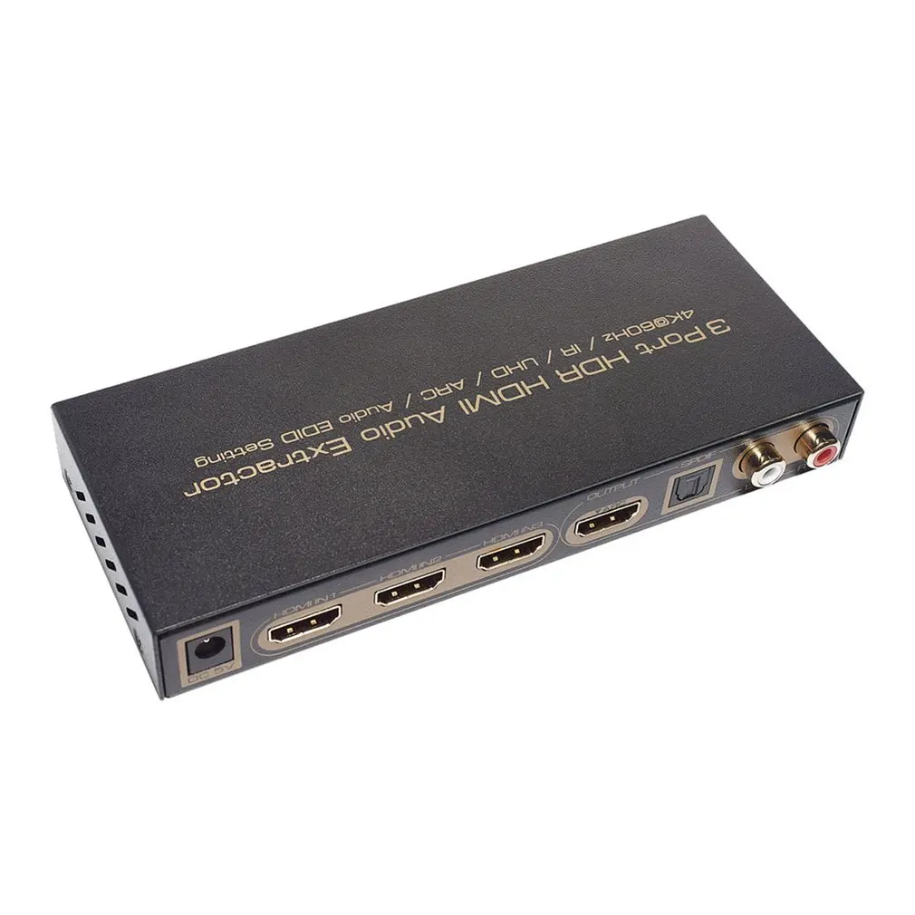 HDMI 2.0 HDMI Audio Extractor Switch 3x1 4K 60Hz UHD ARC EDID Audio Converter with SPDIF l / R output for TV DVD
HDMI 2.0 HDMI Audio Extractor Switch 3x1 4K 60Hz UHD ARC EDID Audio Converter with SPDIF l / R output for TV DVD