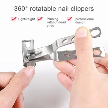 360 Degree Rotate Swivel Fingernail Clipper Toenail Toe Nail Art Cutter Scissor Trimmer Manicure Pedicure Tool Accessories
360 Degree Rotate Swivel Fingernail Clipper Toenail Toe Nail Art Cutter Scissor Trimmer Manicure Pedicure Tool Accessories