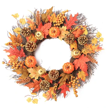 45CM Autumn Wreath Christmas Holiday Decor Thanksgiving Garland Window Restaurant Home Pumpkin Maple Leaf Decoration Wreath Door
45CM Autumn Wreath Christmas Holiday Decor Thanksgiving Garland Window Restaurant Home Pumpkin Maple Leaf Decoration Wreath Door