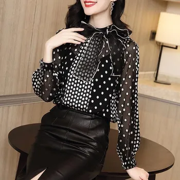 New Frauen Polka Dot Retro Bluse Dame Frühen Herbst Moderne Mesh Hemd Vogue Sehen-durch Lose Taste Hülse Bluse high Street
New Frauen Polka Dot Retro Bluse Dame Frühen Herbst Moderne Mesh Hemd Vogue Sehen-durch Lose Taste Hülse Bluse high Street
