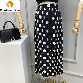 Fashion Polka Dots Printed Skirt Woman 2020 Summer New Style All-match Elastic Waist Pleated Skirt Loose Medium-Length Skirts
Fashion Polka Dots Printed Skirt Woman 2020 Summer New Style All-match Elastic Waist Pleated Skirt Loose Medium-Length Skirts