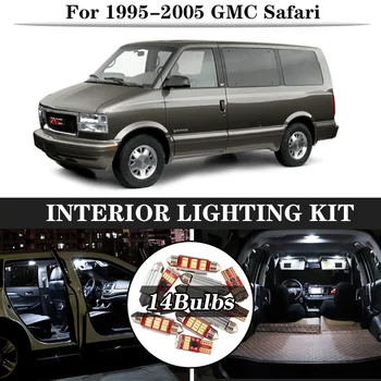 

14x Canbus Error Free LED Interior Light Kit Package for 1995-2005 GMC Safari Car Accessories Map Dome Trunk License Light
