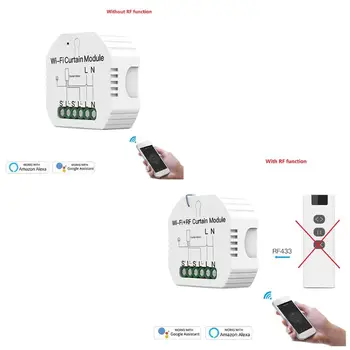 WiFi RF Smart Curtain Module Switch Roller Blinds Shutter Motor RF433 Remote Control Hands-free Voice Control Timer Setting
WiFi RF Smart Curtain Module Switch Roller Blinds Shutter Motor RF433 Remote Control Hands-free Voice Control Timer Setting