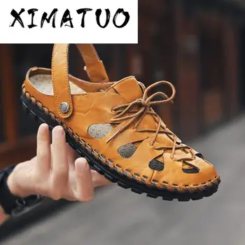 Classic Mens Sandals Summer Genuine Leather Male Beach Sandals Soft Comfortable Male Outdoor Beach Slippers Slip-ON Man Sandals
Classic Mens Sandals Summer Genuine Leather Male Beach Sandals Soft Comfortable Male Outdoor Beach Slippers Slip-ON Man Sandals