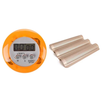 Digital netic Lcd Timer Stop Watch Kitchen Cooking Countdown with 3-Slot Non-Stick Golden Baking Tray Loaf Mould
Digital netic Lcd Timer Stop Watch Kitchen Cooking Countdown with 3-Slot Non-Stick Golden Baking Tray Loaf Mould