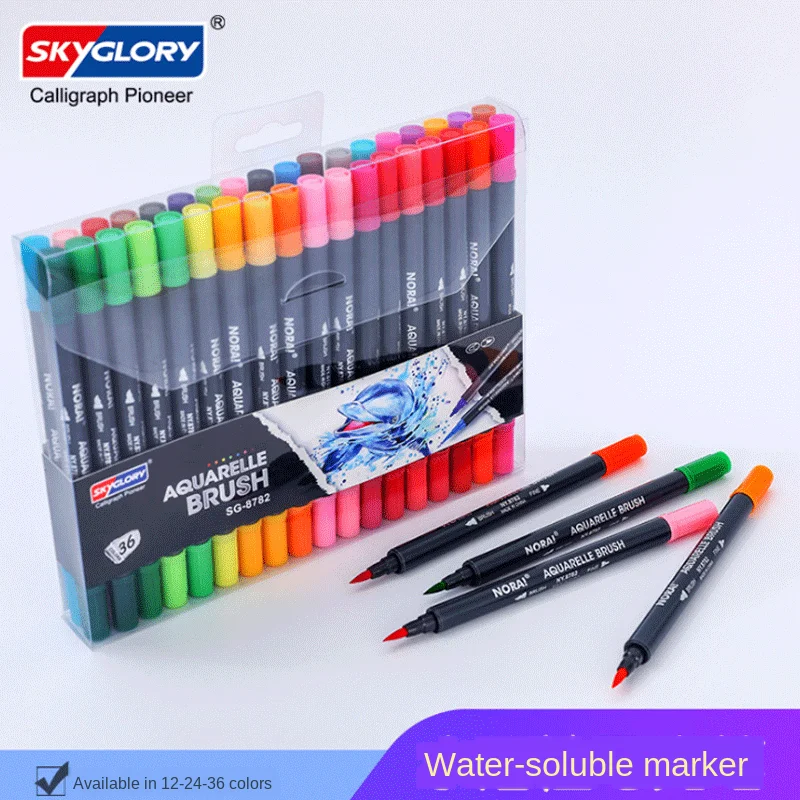 Double-Headed Water-Soluble Color Marker Package Boxed Cartoon Soft Head Hand-Painted Design for Student Children Watercolor Pen
Double-Headed Water-Soluble Color Marker Package Boxed Cartoon Soft Head Hand-Painted Design for Student Children Watercolor Pen