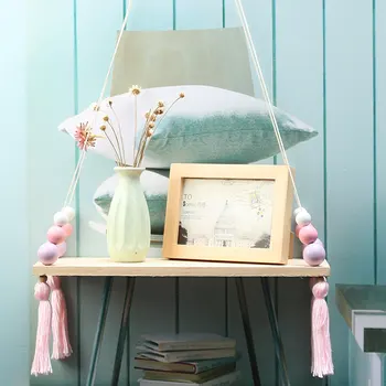 Nordic Style Wall Decor Shelf Bracket Room Wooden Beads Tassel Wall Shelf Storage Organization Swing Shelf Home Decoration
Nordic Style Wall Decor Shelf Bracket Room Wooden Beads Tassel Wall Shelf Storage Organization Swing Shelf Home Decoration