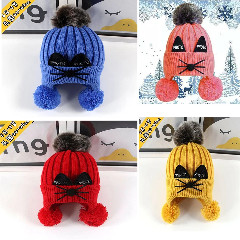 Children's Hat Autumn Winter Knitting Wool Hats Warm Velvet Thicken Ear Protection Baby Hat For 0-3 Years Boys Girls Baby Stuff
Children's Hat Autumn Winter Knitting Wool Hats Warm Velvet Thicken Ear Protection Baby Hat For 0-3 Years Boys Girls Baby Stuff