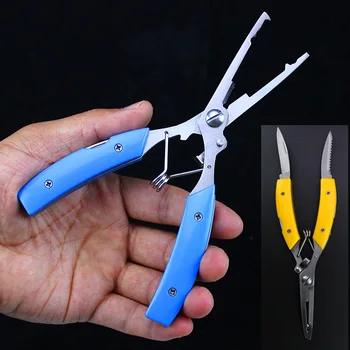 Multifunctional lures stainless steel tool fishing pliers scissors clamp hook fishing hook remover fly tying tools line spooler
Multifunctional lures stainless steel tool fishing pliers scissors clamp hook fishing hook remover fly tying tools line spooler