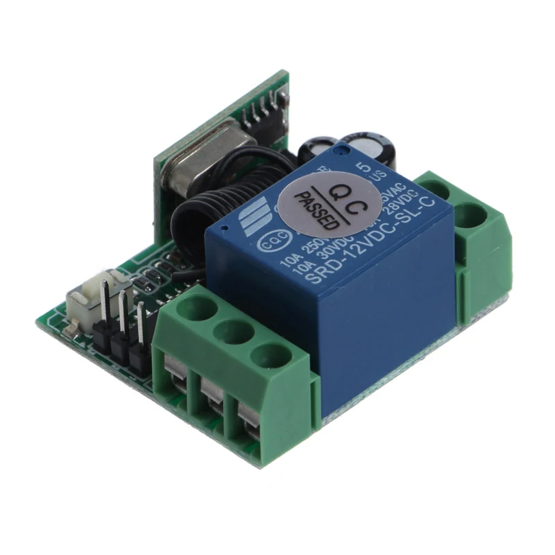 DC 12V relay 1CH 433MHz wireless RF Remote Control Switch Transmitter + Receiver WXTA
DC 12V relay 1CH 433MHz wireless RF Remote Control Switch Transmitter + Receiver WXTA